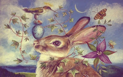 Заяц на луне, Остара кролик, Языческий праздник Остара